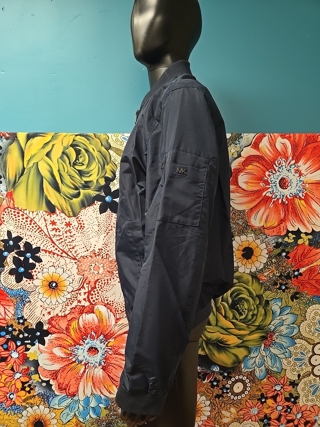 Michael Kors Men's Size Large Talson Bomber Jacket Midnight Blue