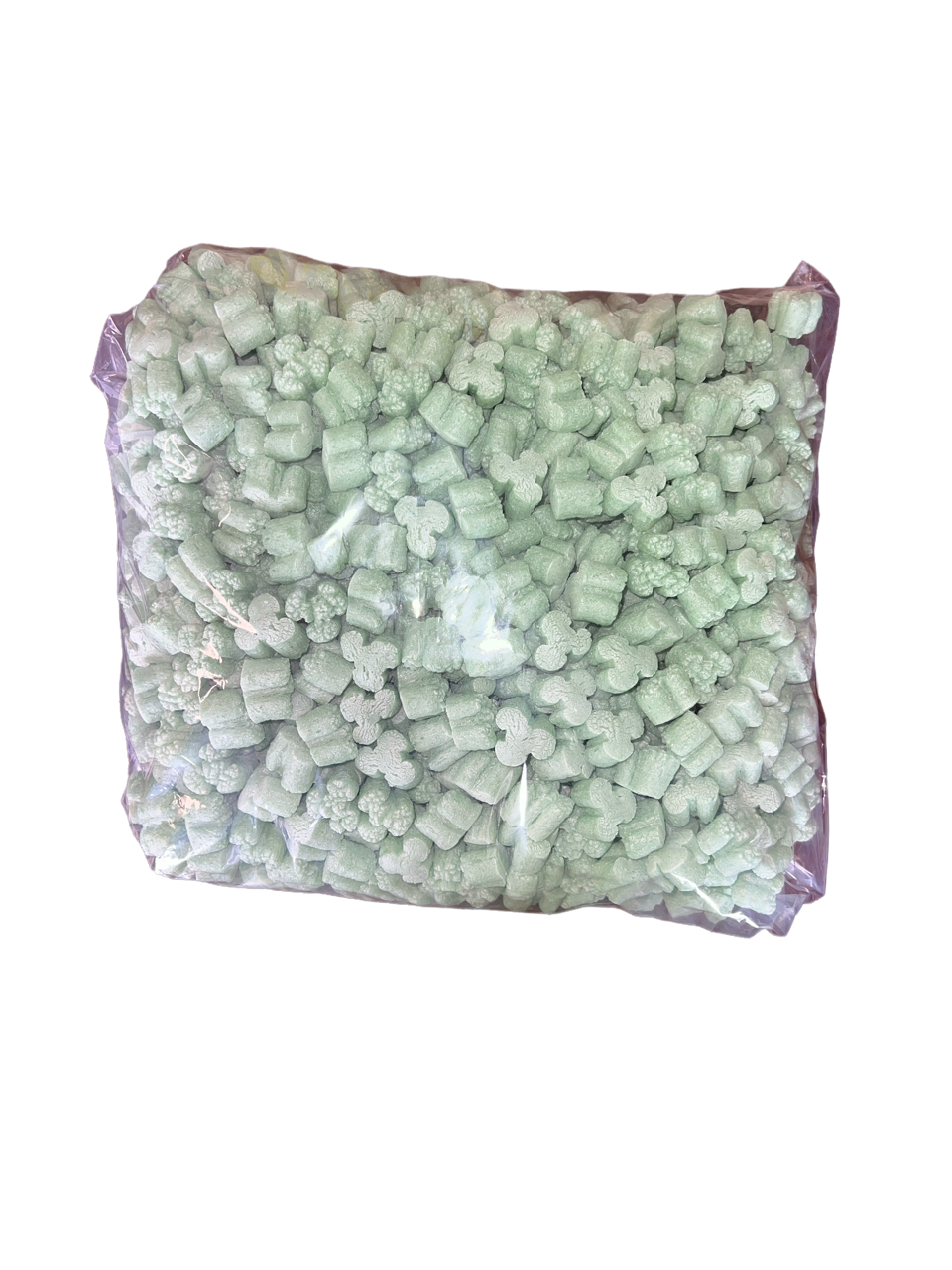 FunPak Packing Peanuts Green Shamrock Shape MiniPack .6 cu ft Biodegradable