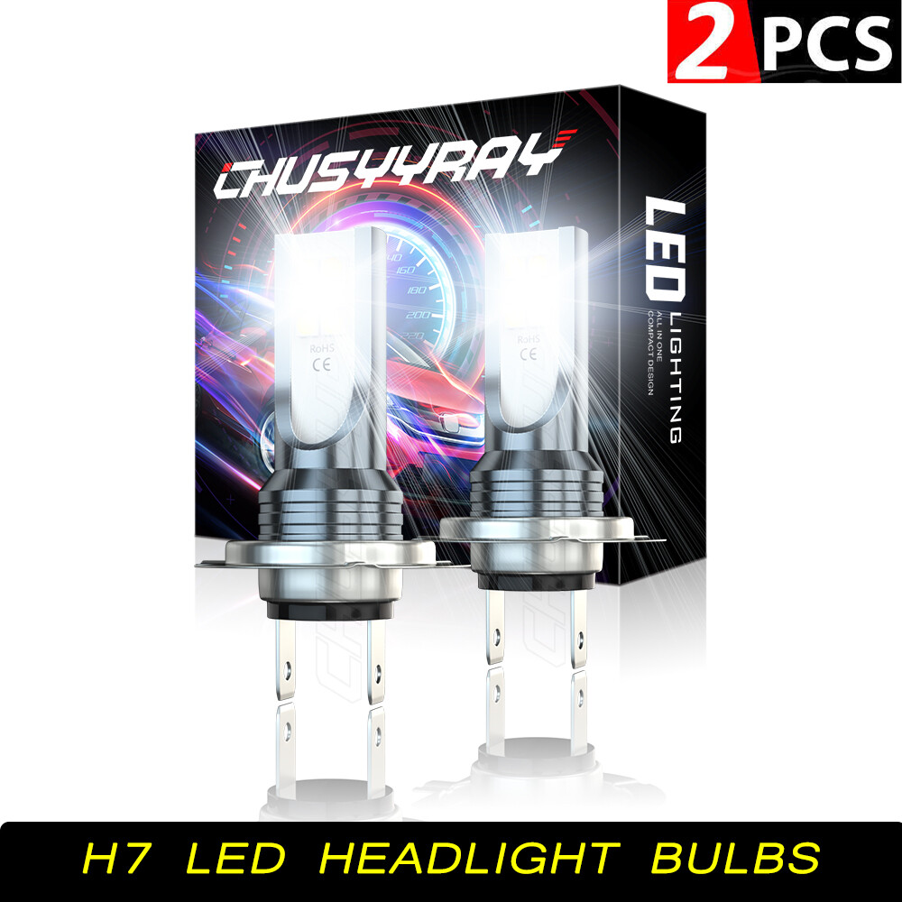 For Honda CBR600RR 2007-2020 - 2x H7 White 6000K LED Headlight Bulbs Upgrade Kit