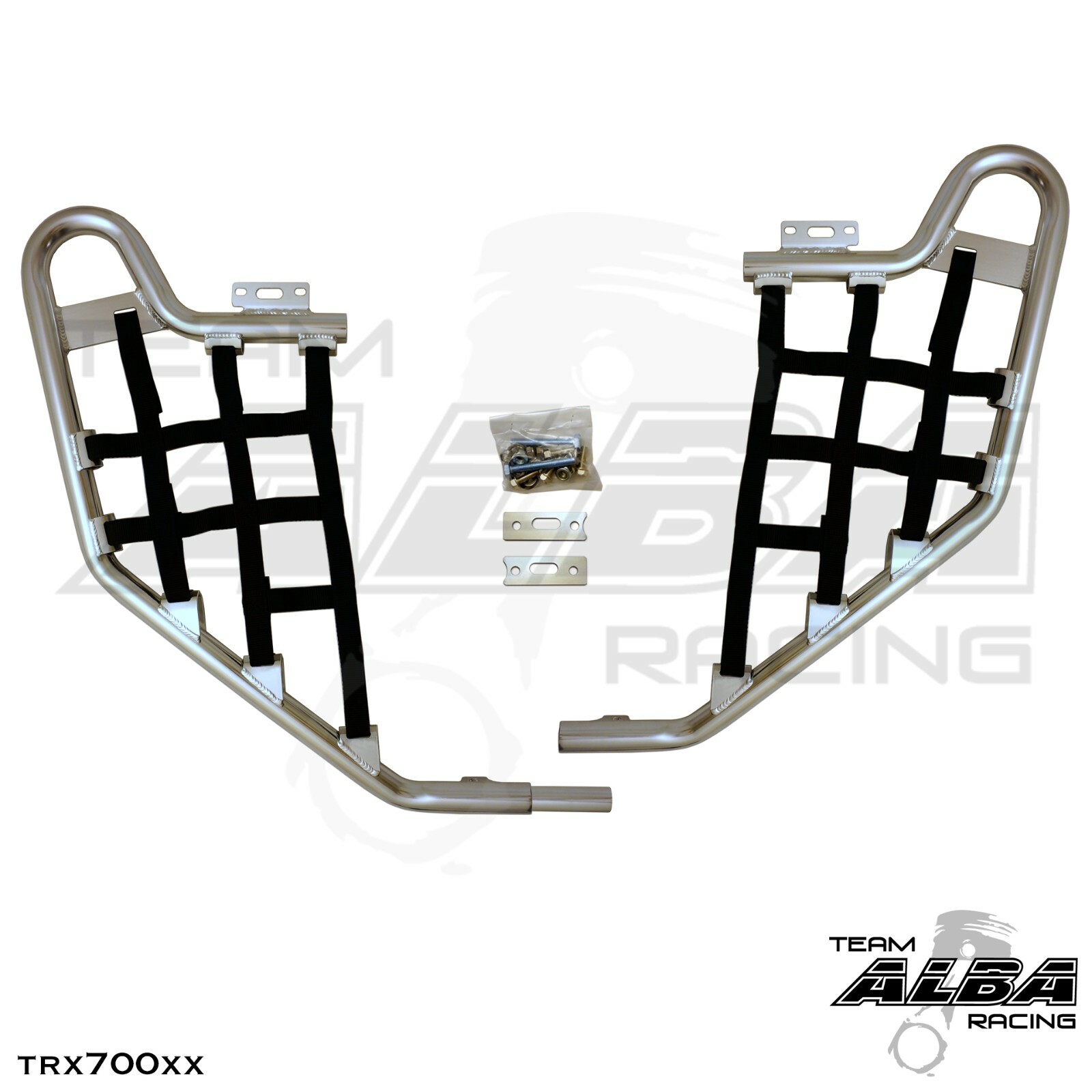 Honda TRX 700XX    Nerf Bars  Alba Racing   Silver bar Black nets 233 T1 SB
