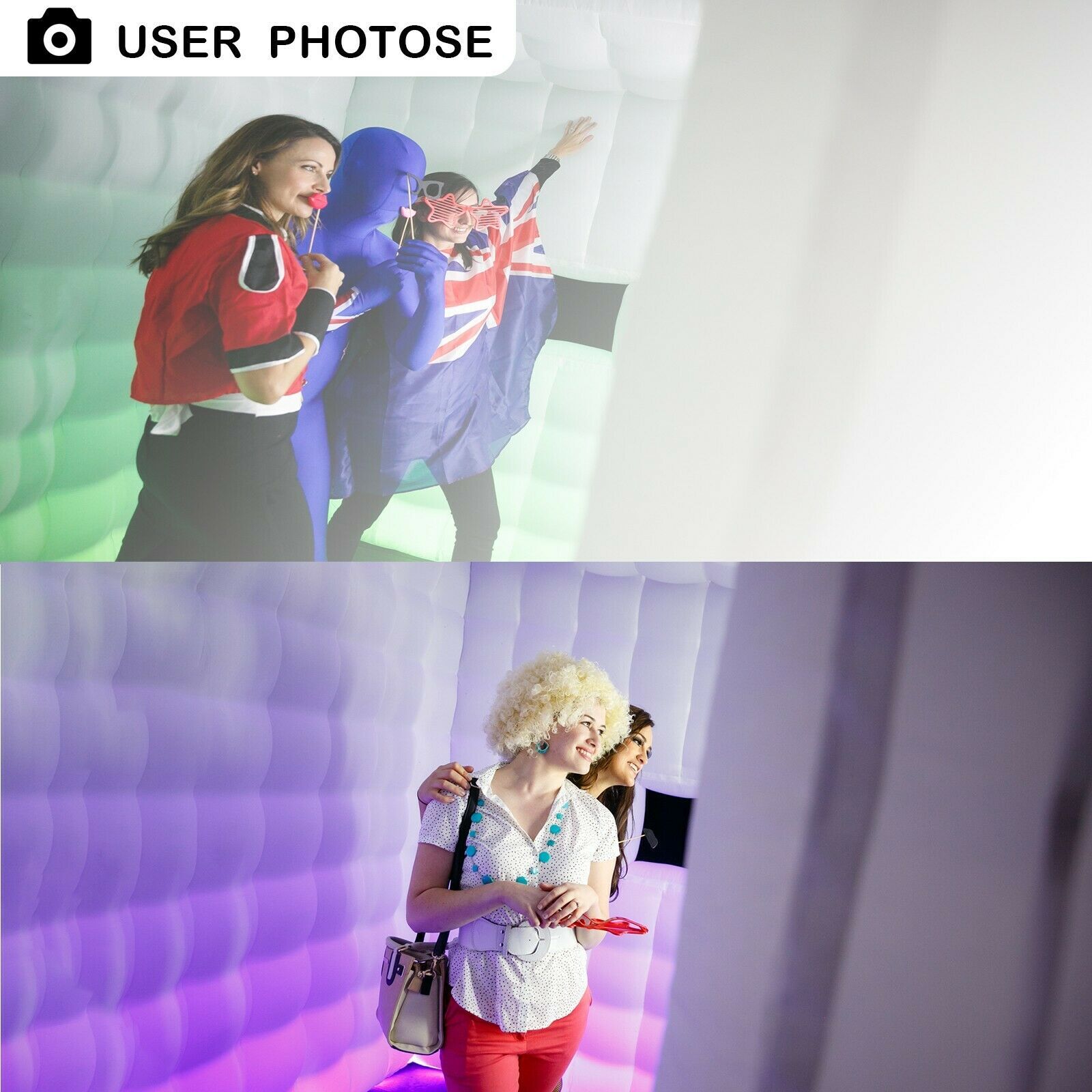 Inflatable photo booth wall background frame with LED for Party