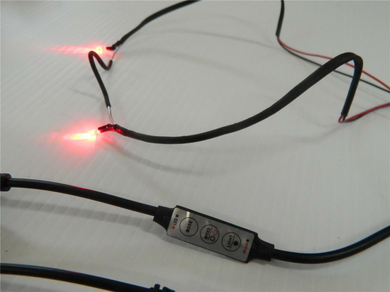 Halloween Prop, Cosplay, costume, Led GLOW Eyes Glasses for Masks, RED LEDs