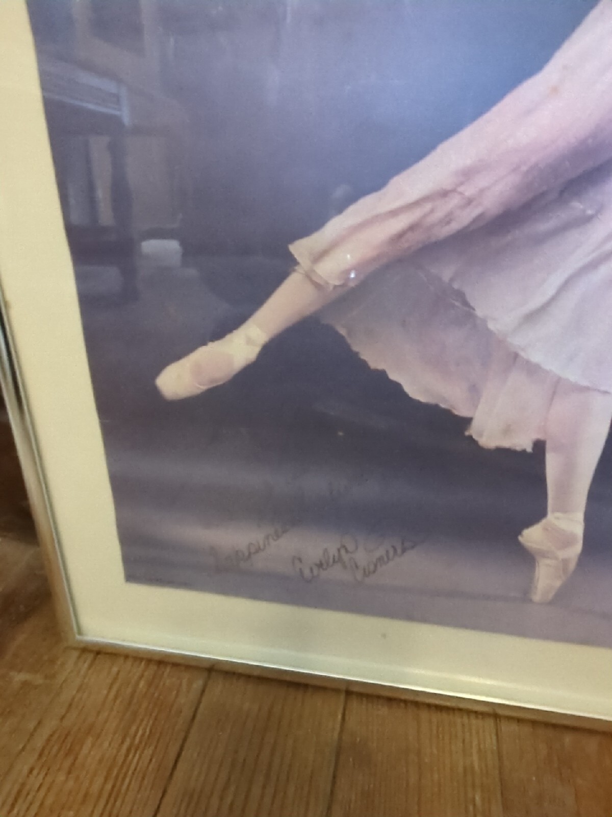 1984 SAN FRANCISCO 52nd BALLET FRAMED POSTER SIGNED EVELYN CISNEROS VTG