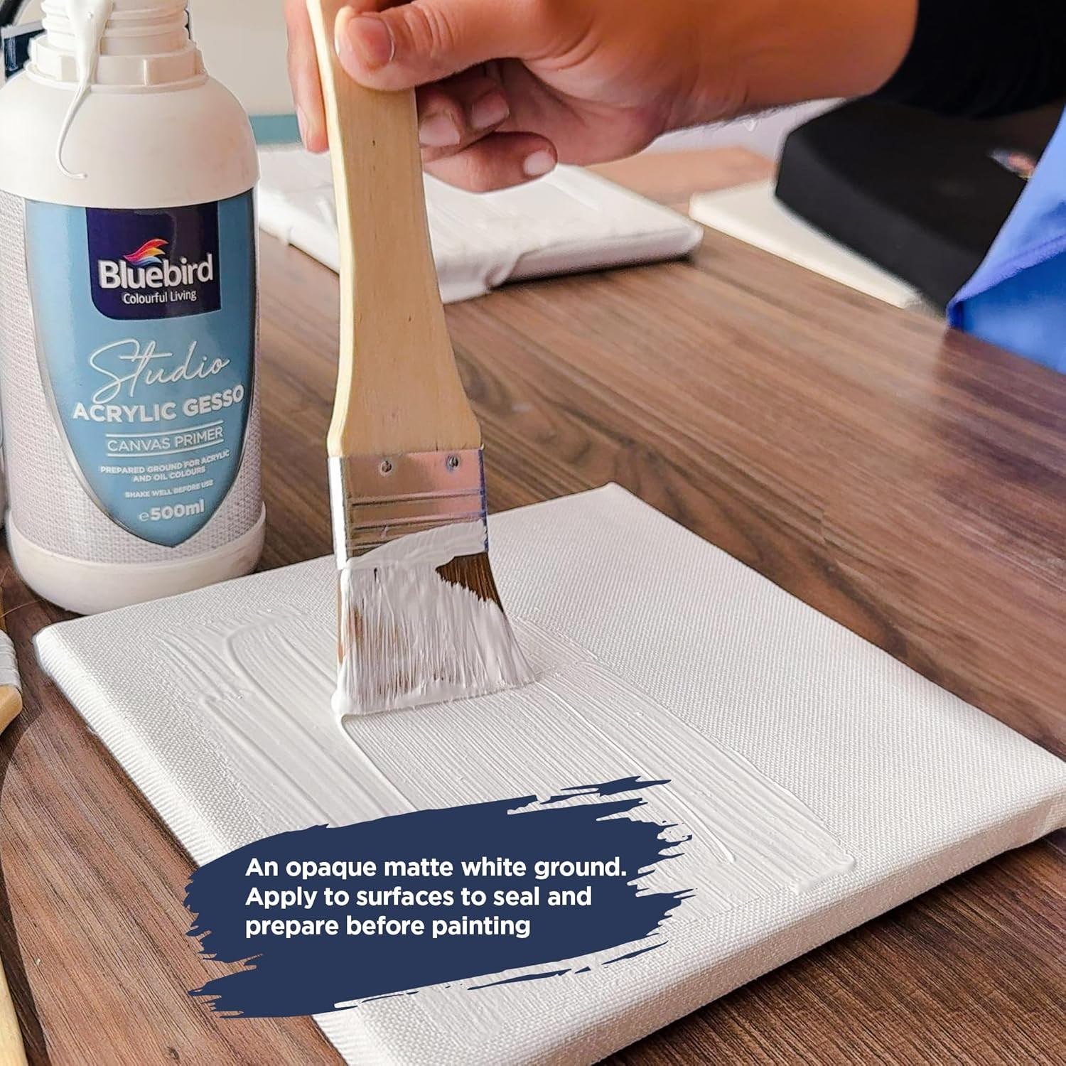 Studio Acrylic Gesso - 17 Fl Oz / 500ML White Liquid Gesso Primer for Arylic Pai