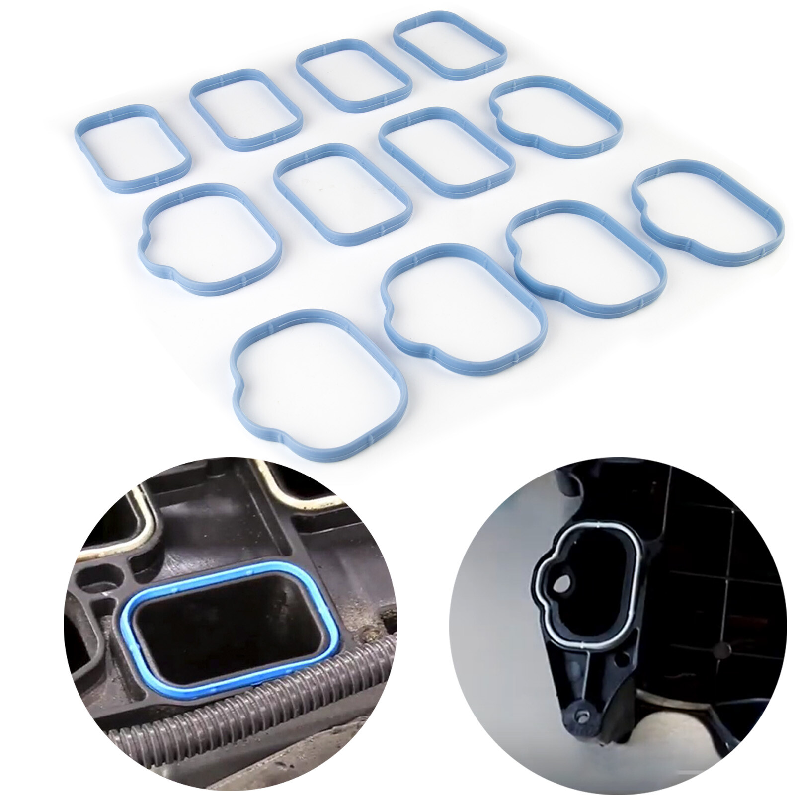 12X Intake Manifold Plenum Lower Upper Gaskets For Chrysler Jeep Dodge Ram 3.6L