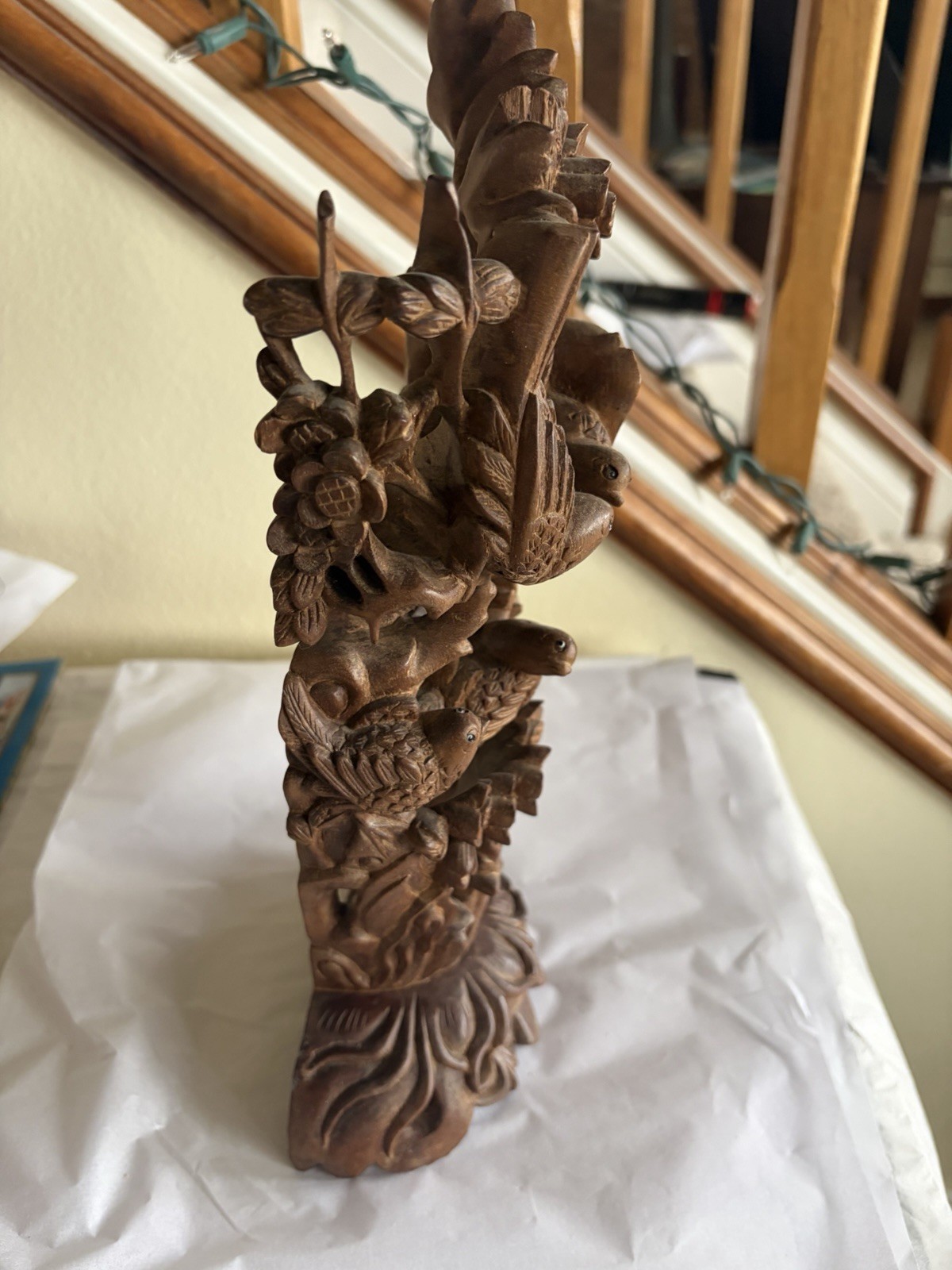 Antique Or Vintage Possibly Rosewood And Artist Signed Carved Sculpture