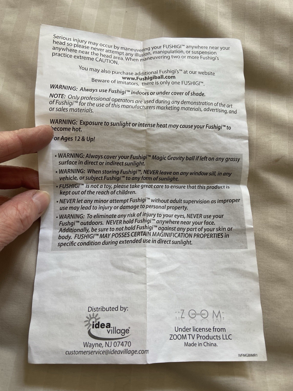 FUSHIGI Magic Gravity Ball AS SEEN ON TV - Ball/DVD/Instruction