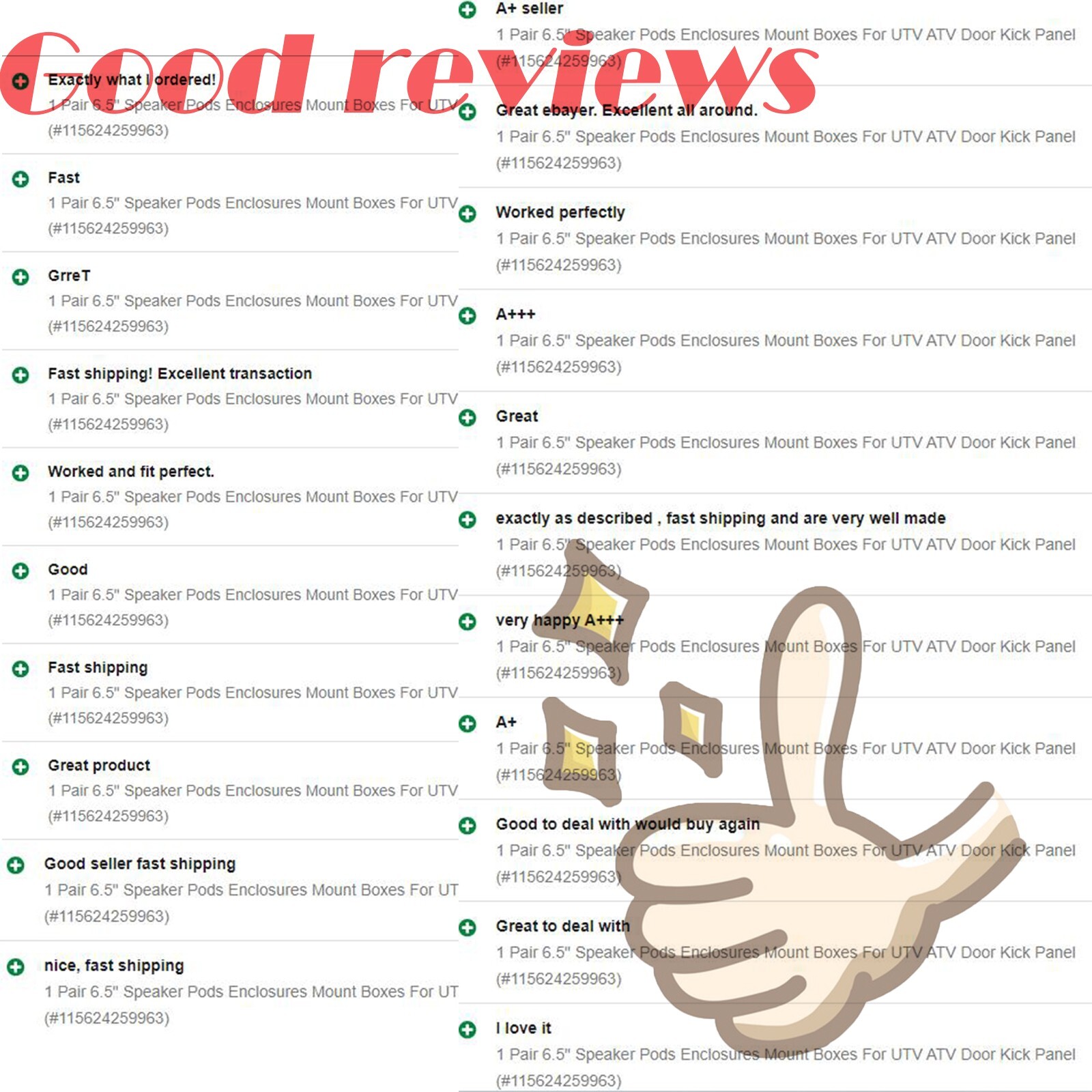 1 Pair 6.5'' Speaker Pods Enclosures Mount Boxes For UTV ATV Door Kick Panel