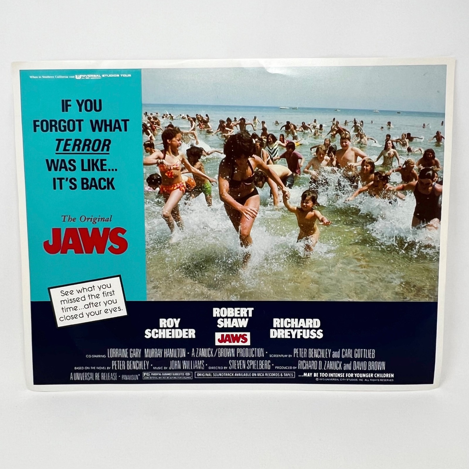 1975 Universal Studios Jaws 2 Horror Film Original Movie Lobby Card (c)