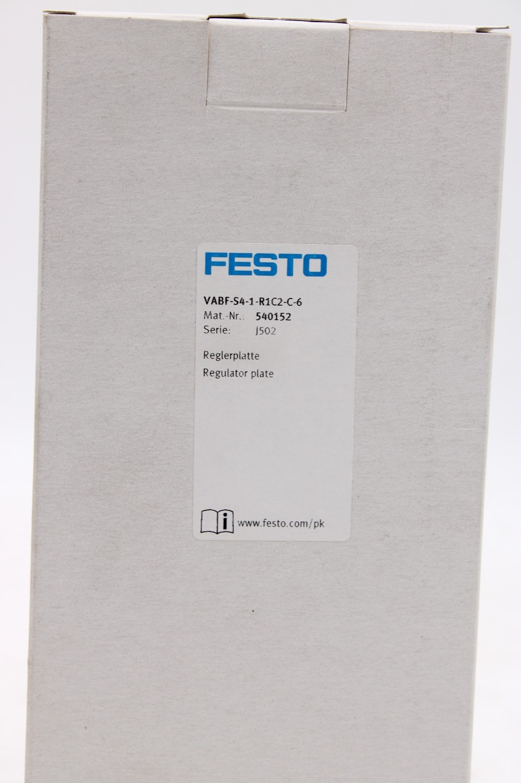 Festo VABF-S4-1-R1C2-C-6 Precision Pressure Regulator Plate