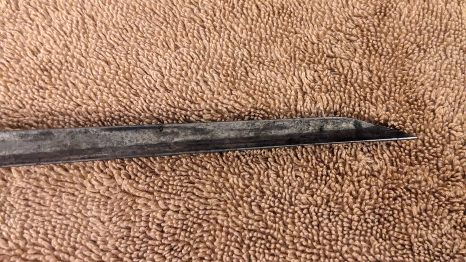 1876 Martini Henry British socket bayonet with leather scabbard Boer War WWI