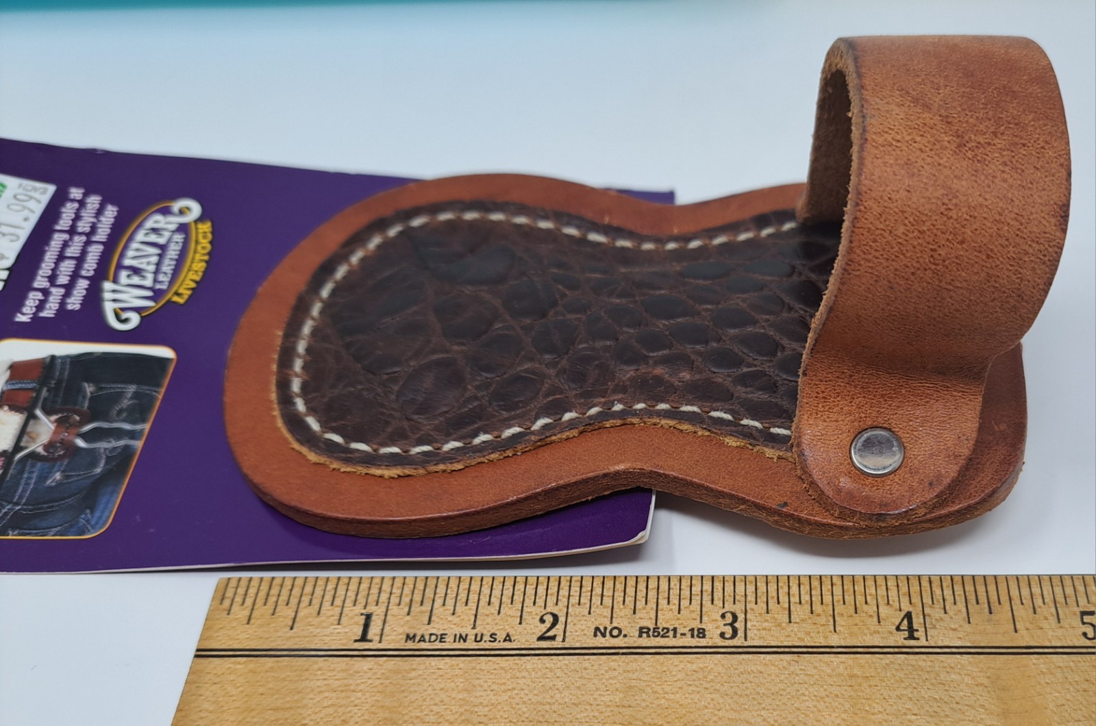 Weaver Leather Show Comb Holder Crocodile NIP BIN32