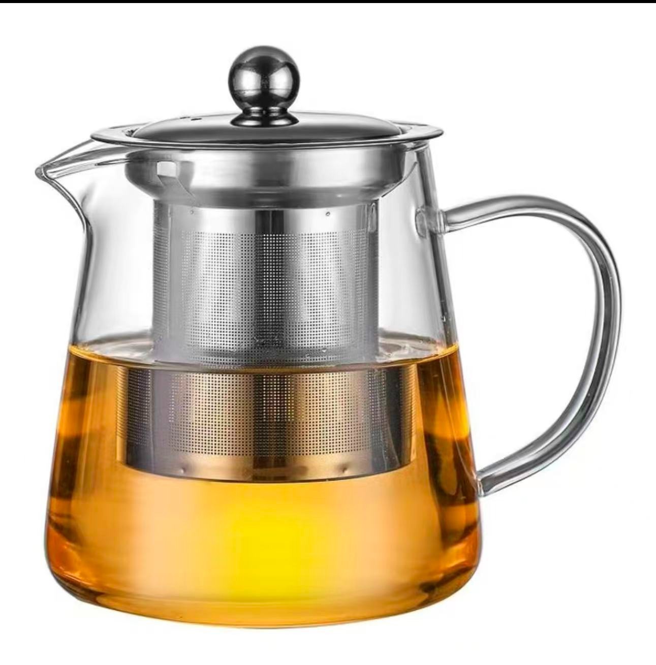 32OZ Glass Tea Pot with Removable Stainless Steel Filter Clear Tea Pot, Tea