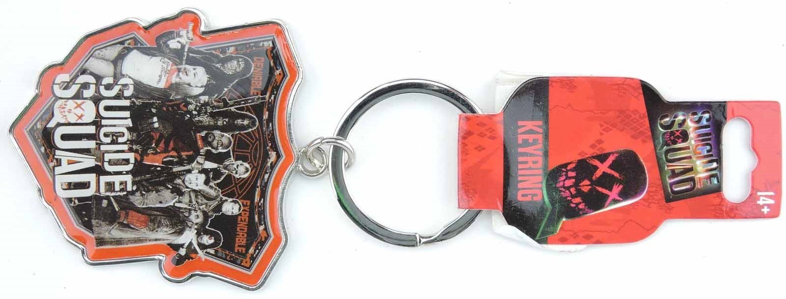 Suicide Squad Keychain Lot of 2 Metal Key ring Face charms Harley Quinn joker