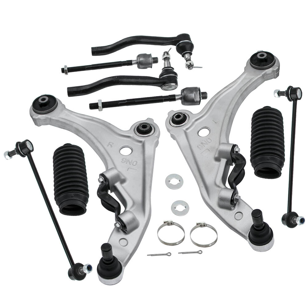 10x Front Lower Control Arms Tie Rod Sway Bar End Links for 09-14 Nissan Maxima