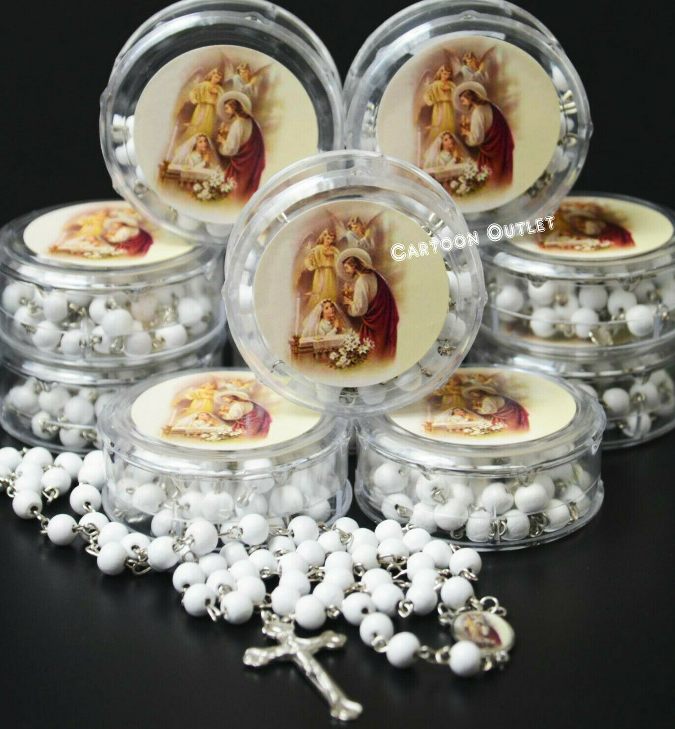 12 FIRST COMMUNION ROSARY GIRL PARTY FAVORS PRIMERA COMUNION ROSARIO RECUERDOS