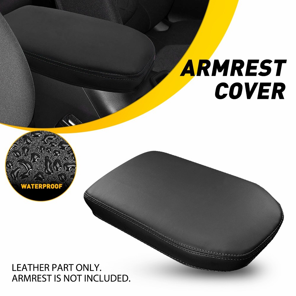 Fit 2019-2025 Toyota RAV4 Center Console Lid Armrest Cover Panel Leather Black V