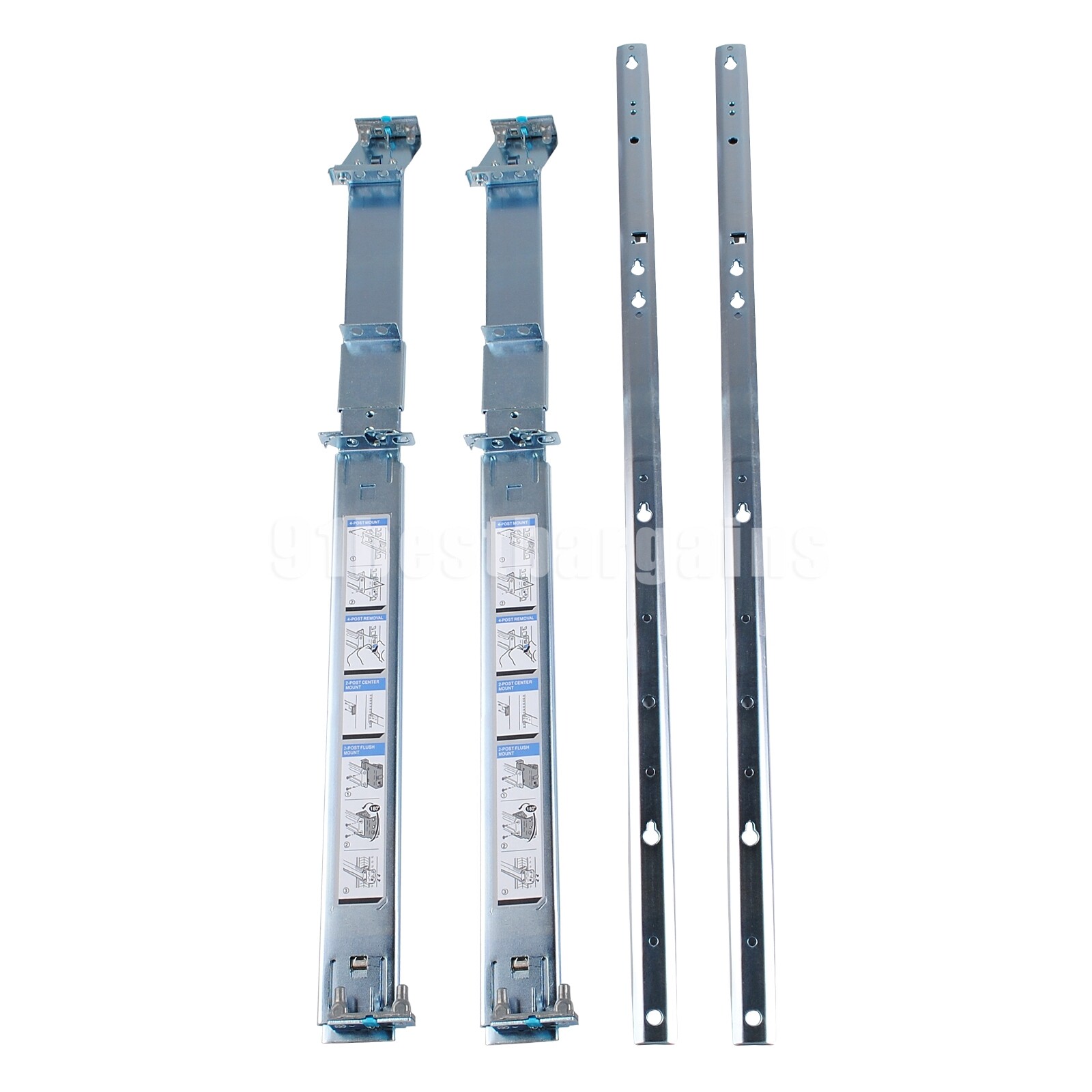 Dell R510 R520 R530 R720 R730 R820 R740 R740XD Post Rack 2U Static Rails 0H872R