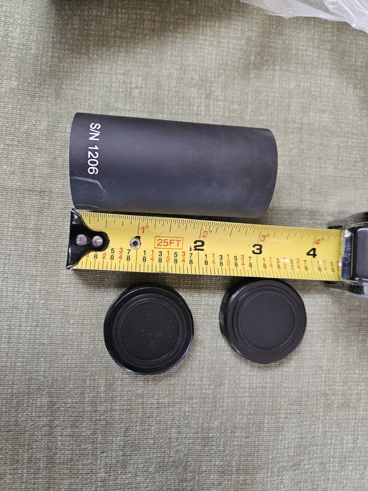 LOT OF 25 TUBE LENS.3" METAL TUBE/LENS INSIDE..