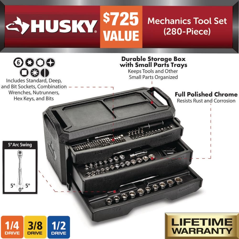 Husky Mechanics Tool Set (280-Piece)