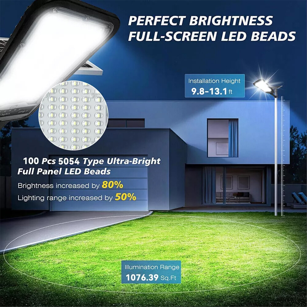 Commercial Solar Street Lights Outdoor Dusk to Dawn Solar High Bright Aluminum