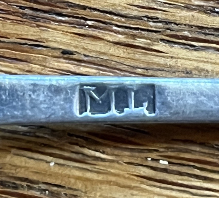 American Coin Silver Coffee Spoon Matthias Lamar Philadelphia 1781-1797 Monogram