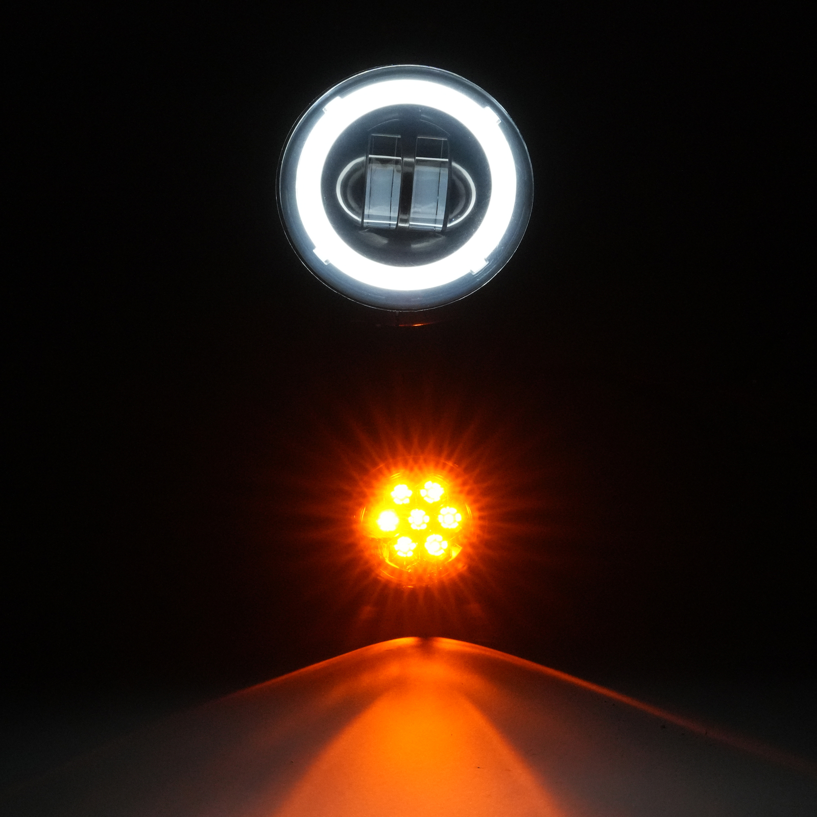 Fog Light Bracket Turn Signal LED For Harley Street Glide Road King 1994-Up