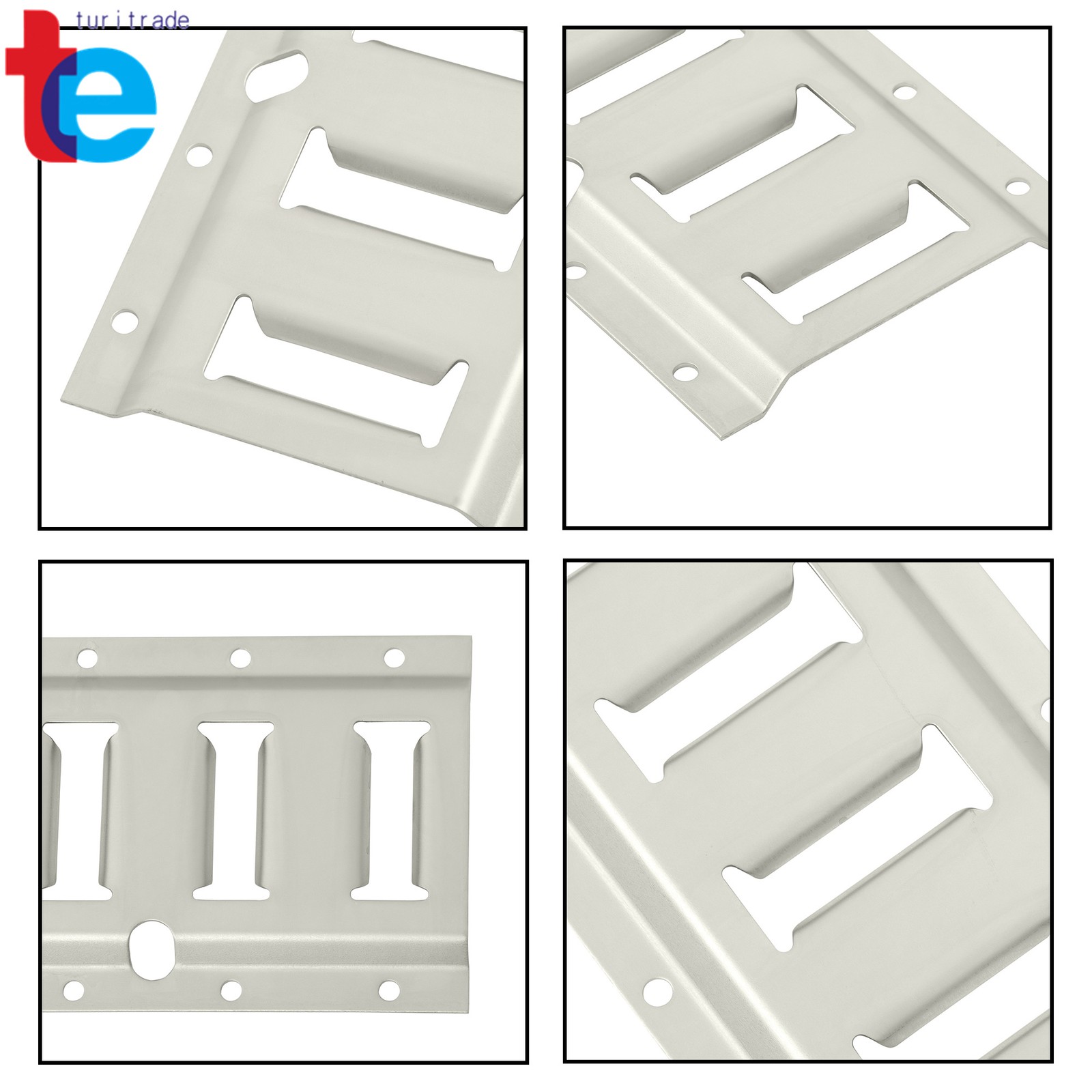 Set of (8) Galvanized Steel 5' Horizontal E-Track Rails for Trailer/Truck/Van