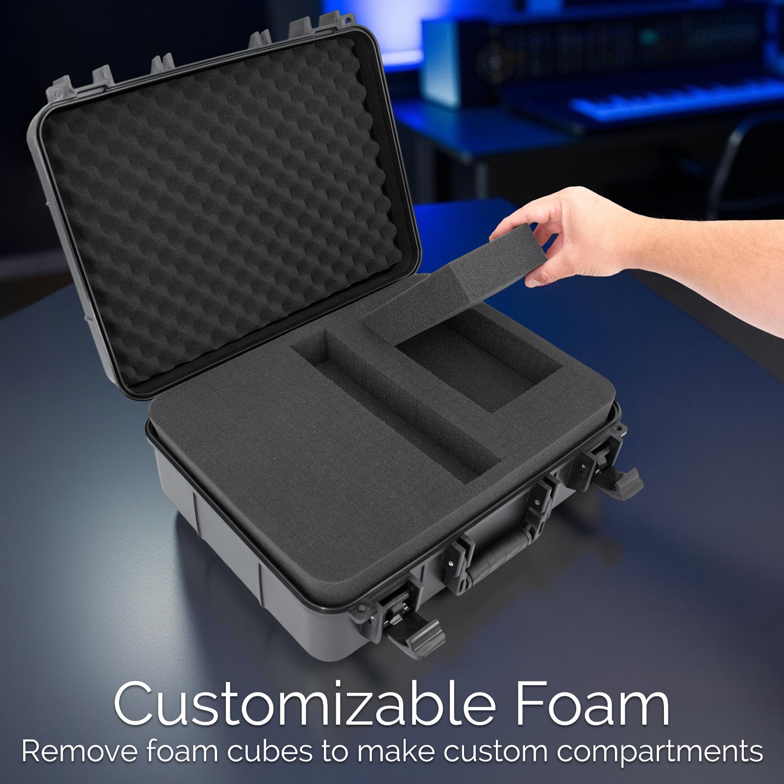 Casematix Hard Microphone Case fits Shure & Sennheiser Wireless Mic Systems