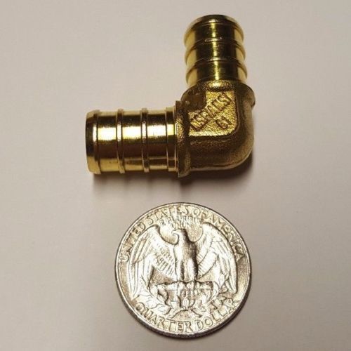 50 PIECES 1/2" X 1/2" PEX ELBOW - BRASS CRIMP FITTINGS (LEAD-FREE)