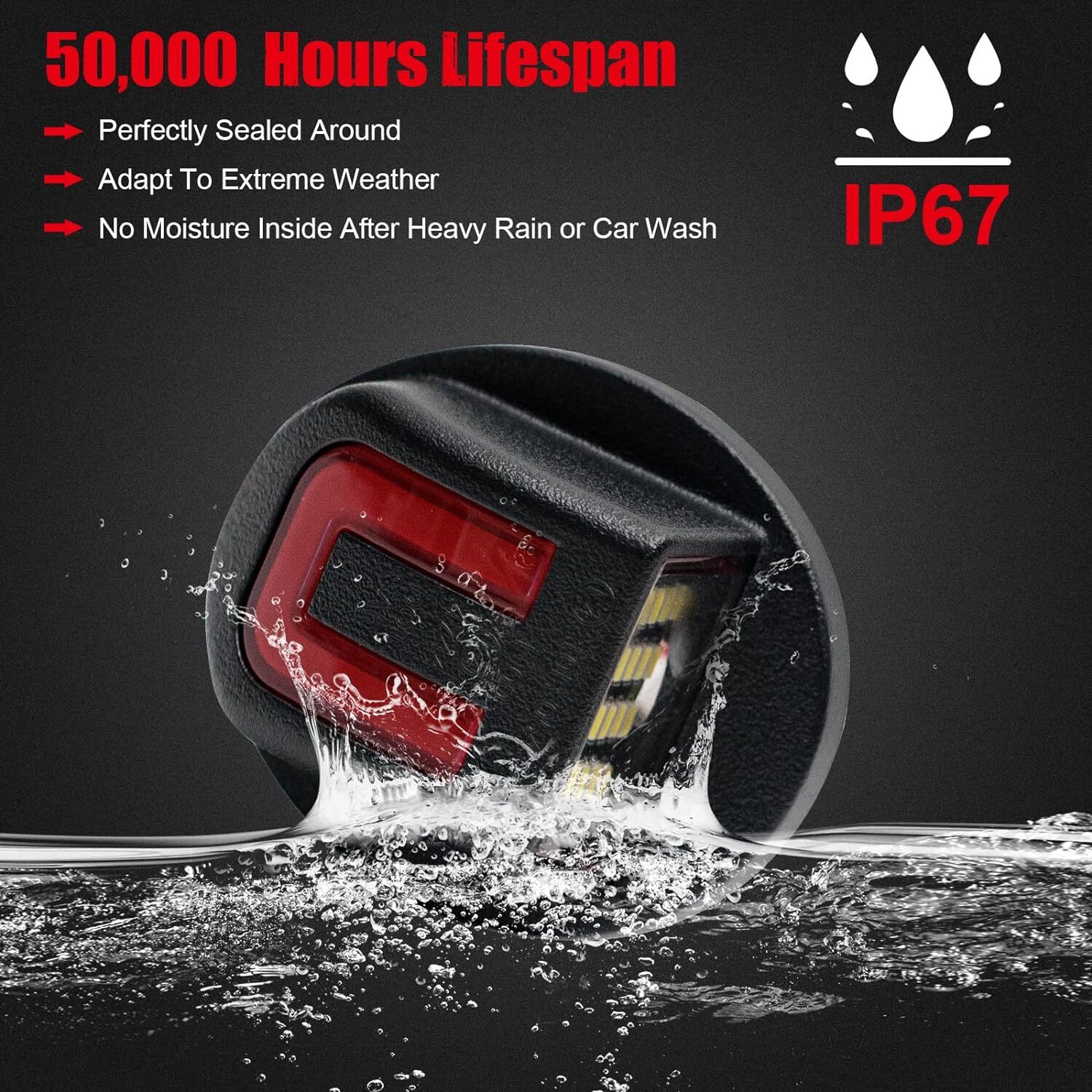 LED License Plate Light Rear Bumper Tag Assembly Lamp For Ford F150 F250 F350 2X