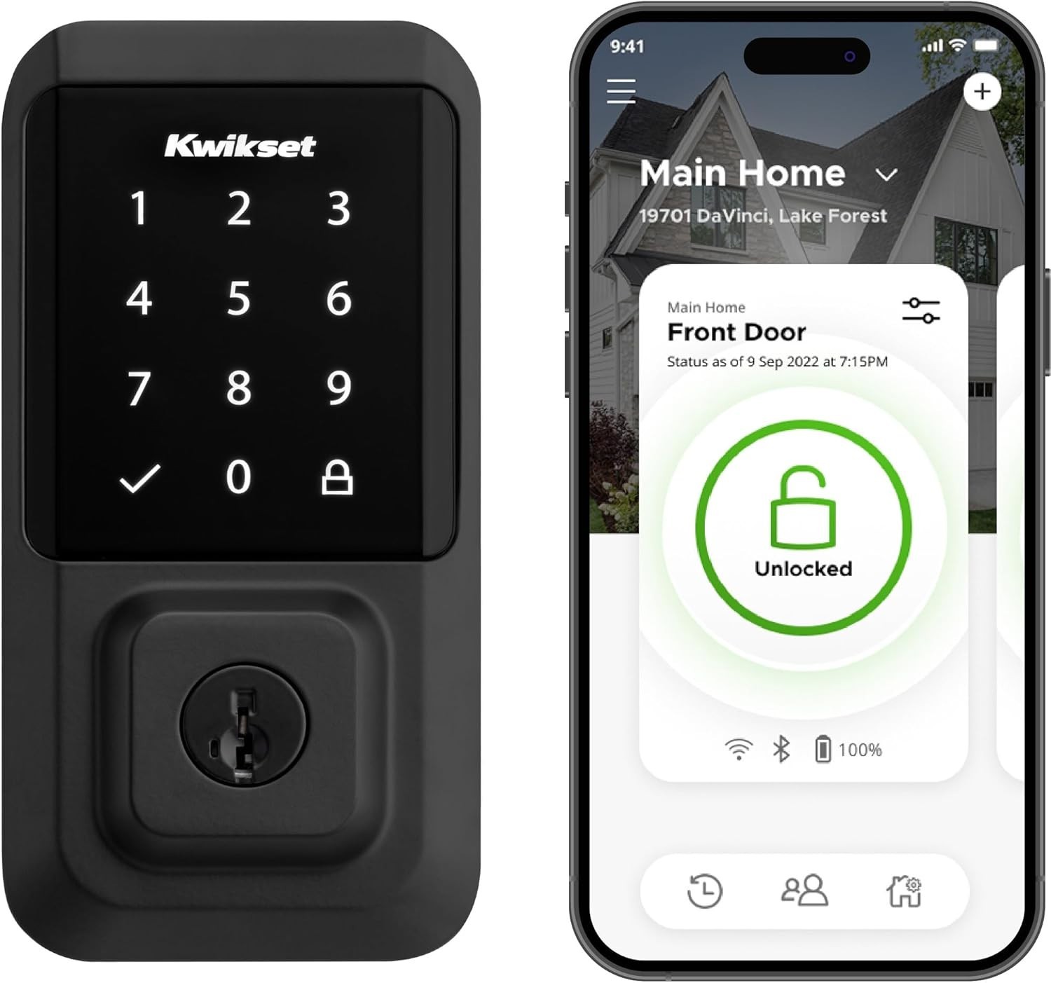 Kwikset Halo Wi-Fi Smart Lock, Keyless Entry Front Door Touchscreen Deadbolt, Ma