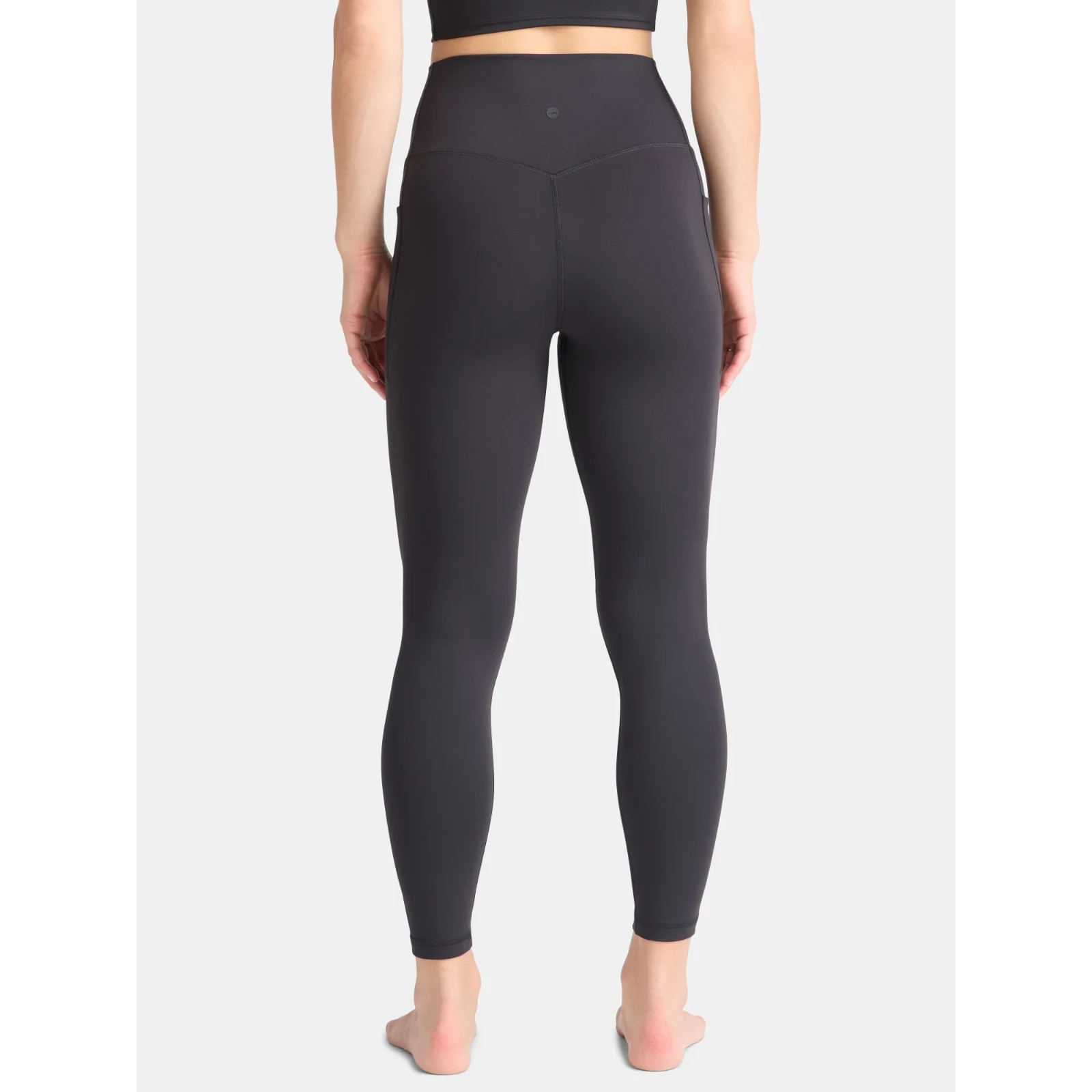 Avia Women's Soft Sculpt High Rise Leggings LARGE (12-14) Black W Pockets New