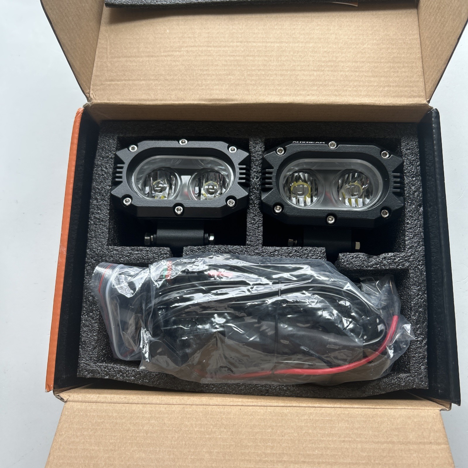 Auxbeam 4” LED Light Pods, 60W Square Offroad Driving Light Super Bright 120°