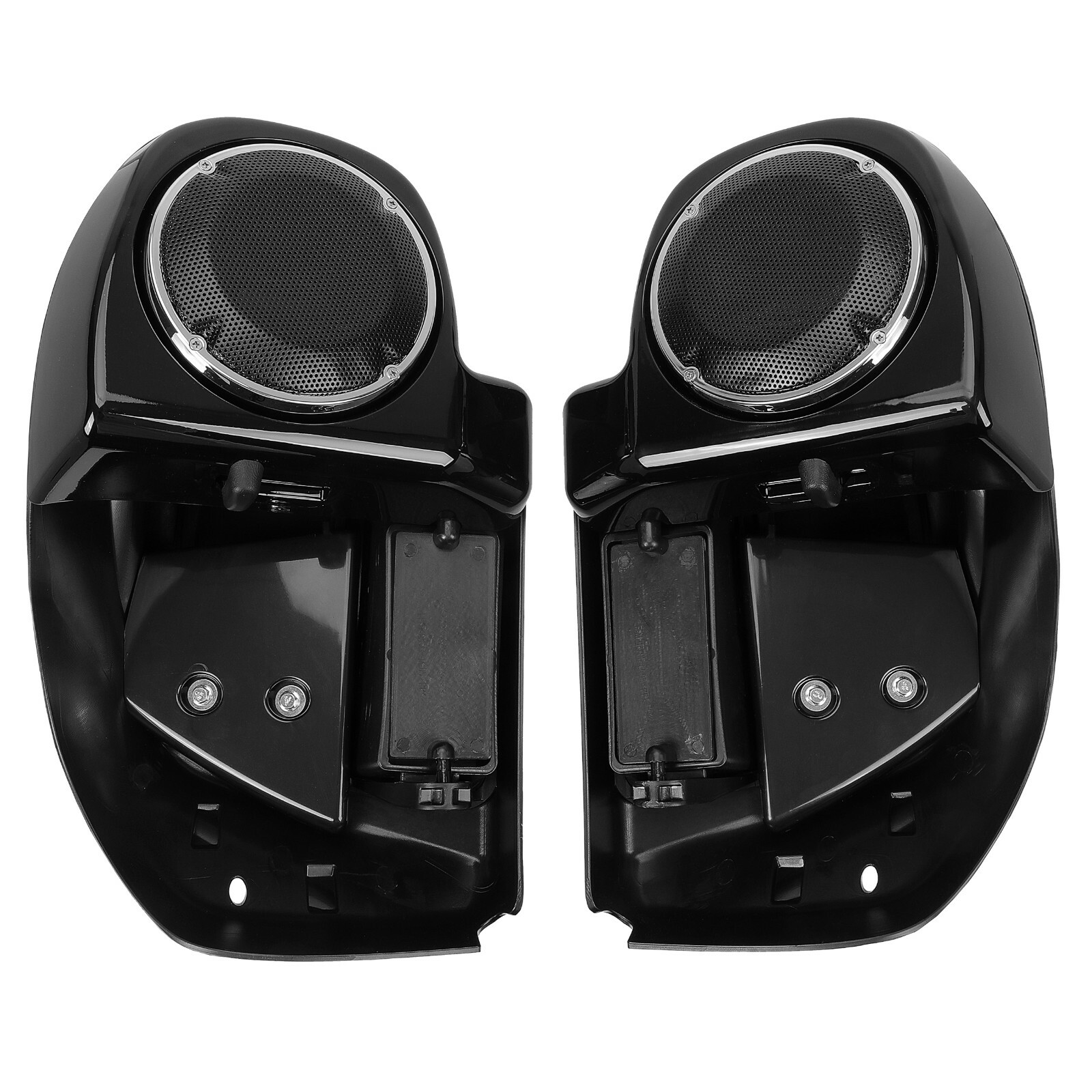 6.5" Speaker Box Pod Lower Vented Leg Fairing W/Grills For Harley Touring 14-24