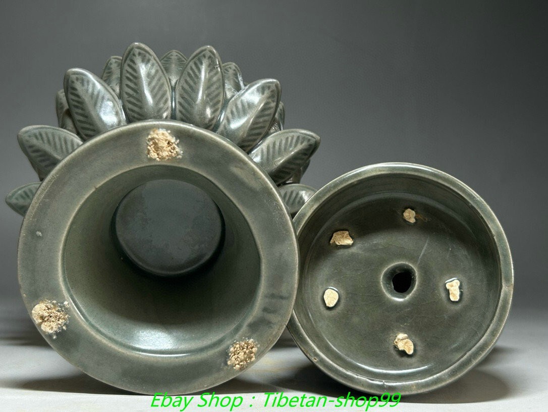 10.2" Old China Dynasty Koryo Porcelain Dragon Fish Beast Incense Burner Censer