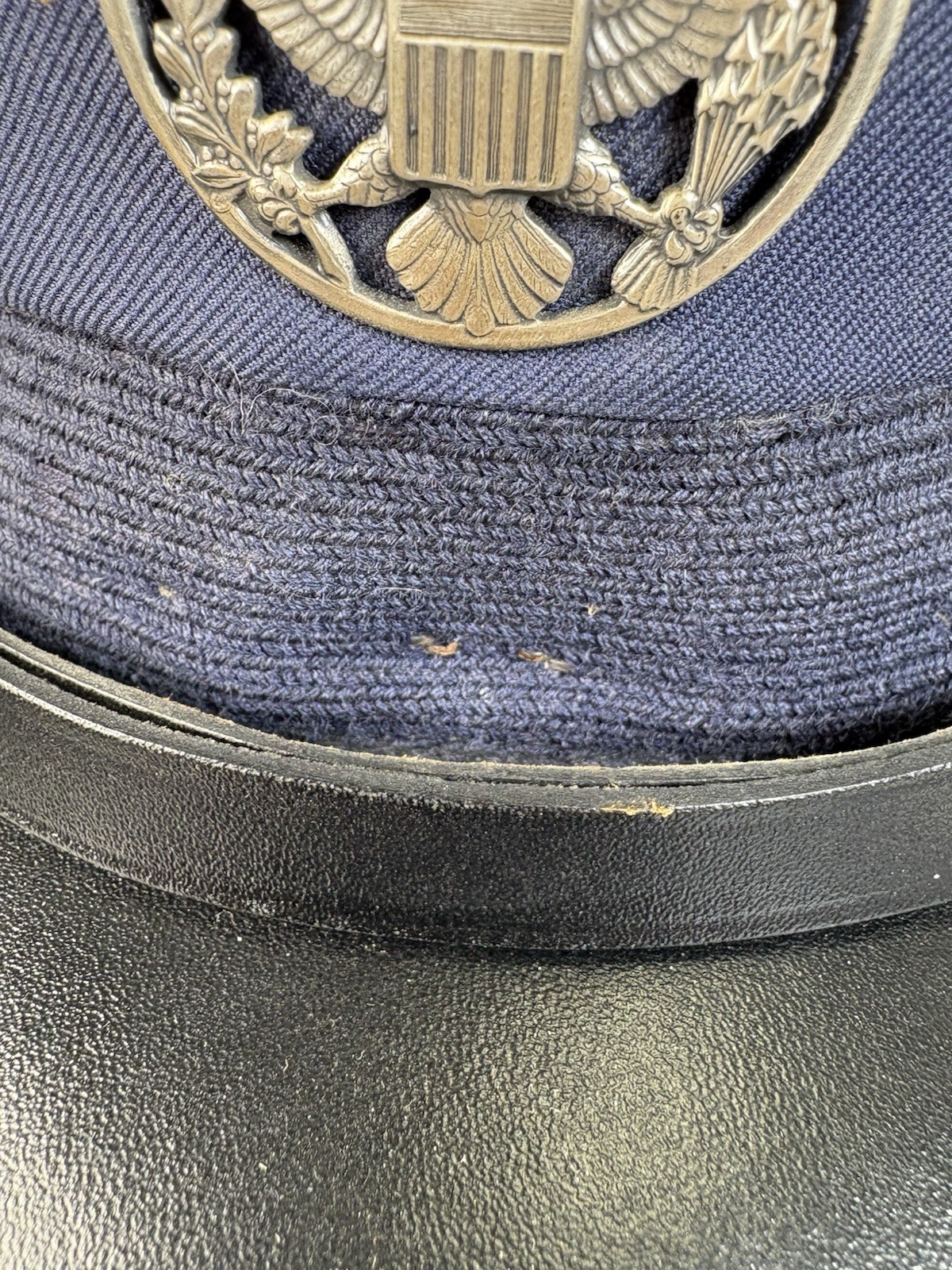 NAMED Vietnam Era USAF Service Cap Bancroft DSA 1970 Type I Hat Air Force Blue