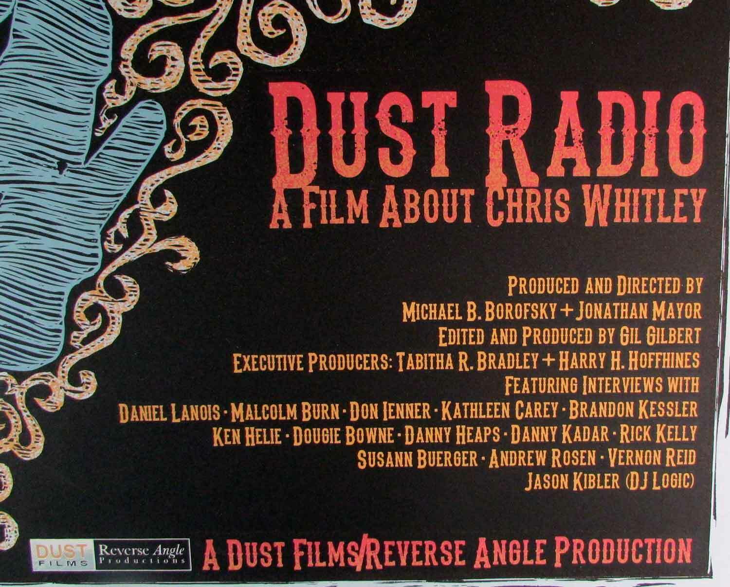 Dust Radio Poster A Film About Chris Whitley Signed Silkscreen Gary Houston
