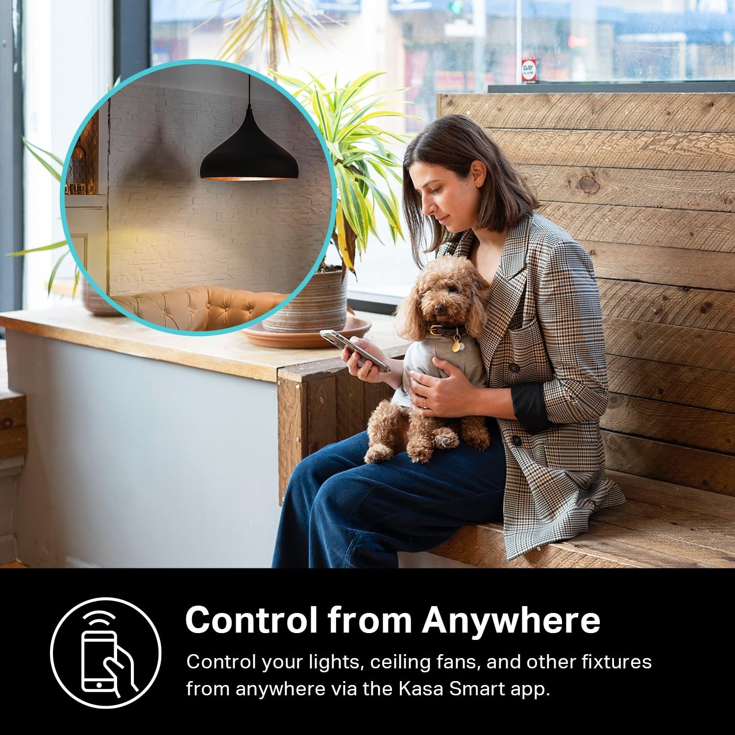 Kasa Smart Dimmer Switch HS220, Single Pole, Needs Neutral Wire, 2.4GHz Wi-Fi