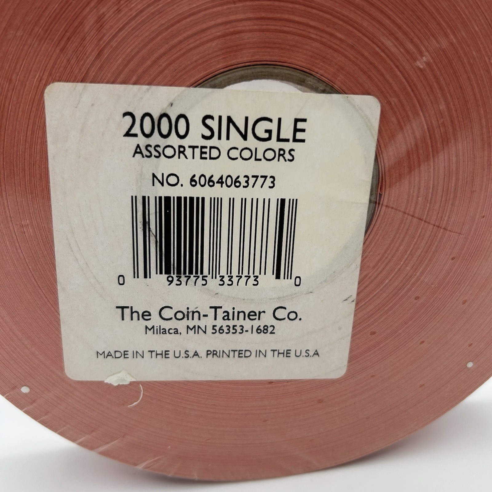 Admit One Single-Ticket Roll, Red, Consecutively Numbered, 2000 Count Made USA