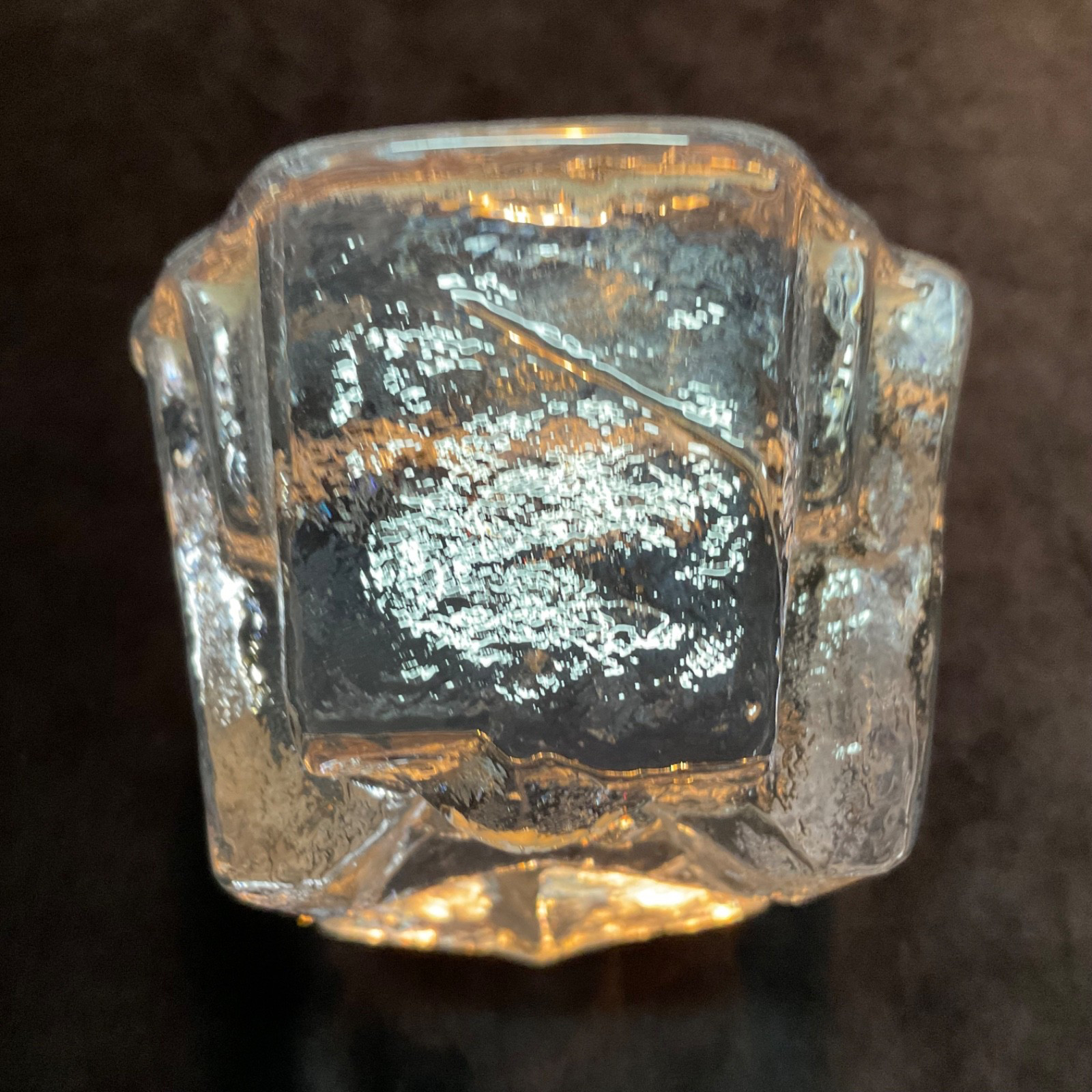 ERIK HÖGLUND Ice Man Glass Sculpture for Boda Kosta, Sweden. Signed Boda H1074.