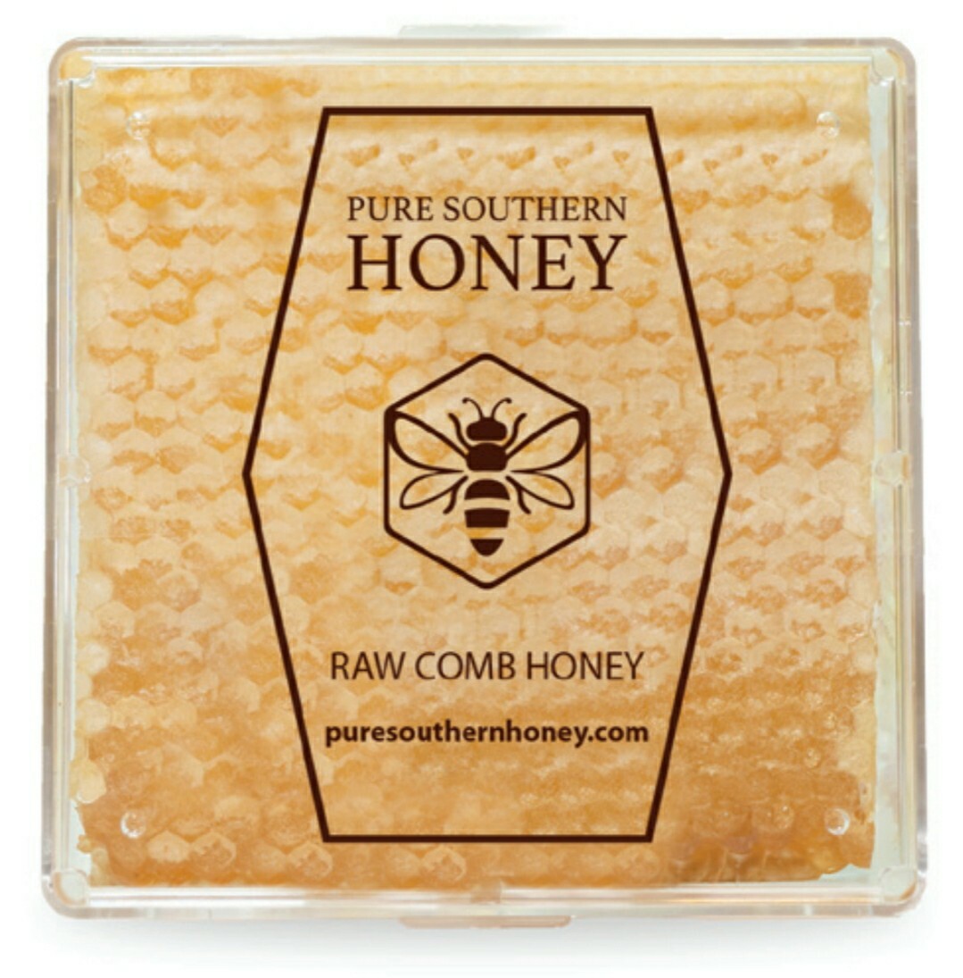 Raw Honeycomb 4"x4" by Pure Southern Honey, New 2023 Crop