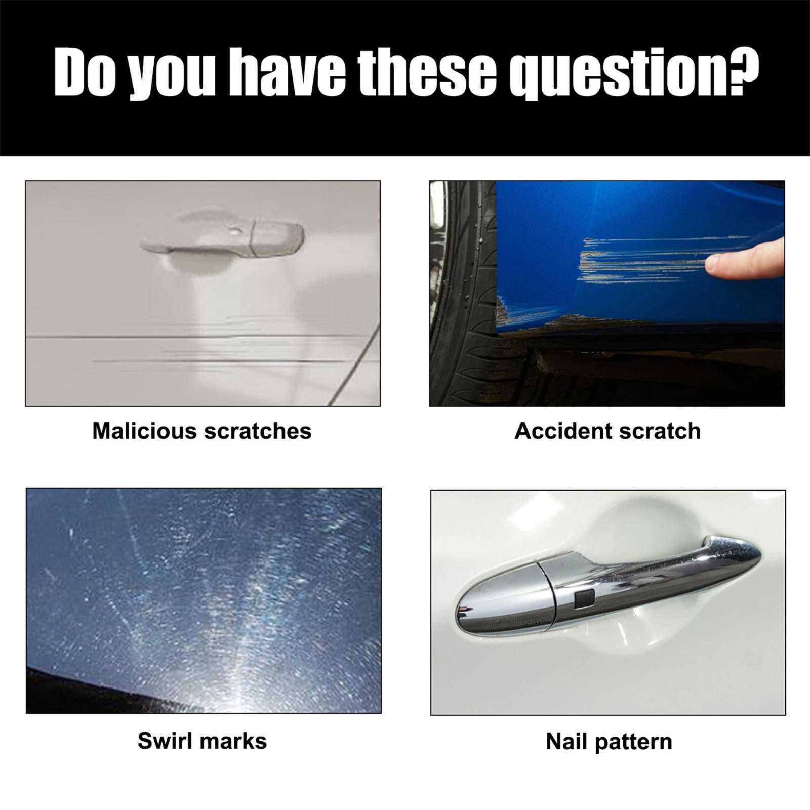 Car Scratch Removal Wax Kit 60g Repair Polish w/ Sponge & Microfiber Cloth