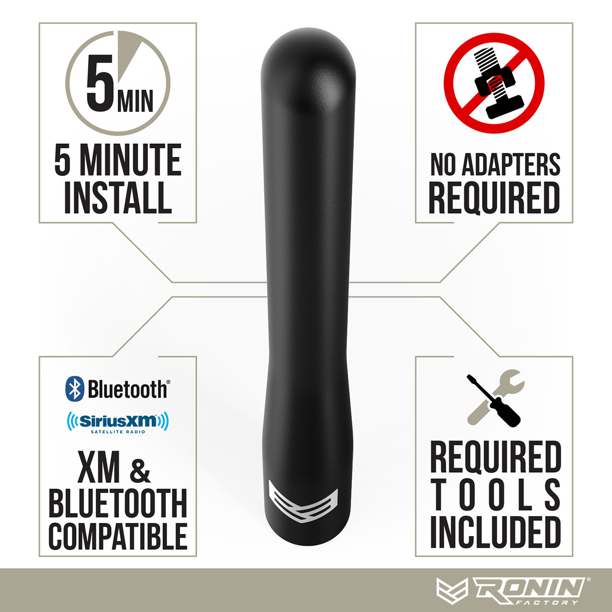 SHORT STUBBY ANTENNA FORD F150 RAPTOR BRONCO LIGHTNING ANTI THEFT