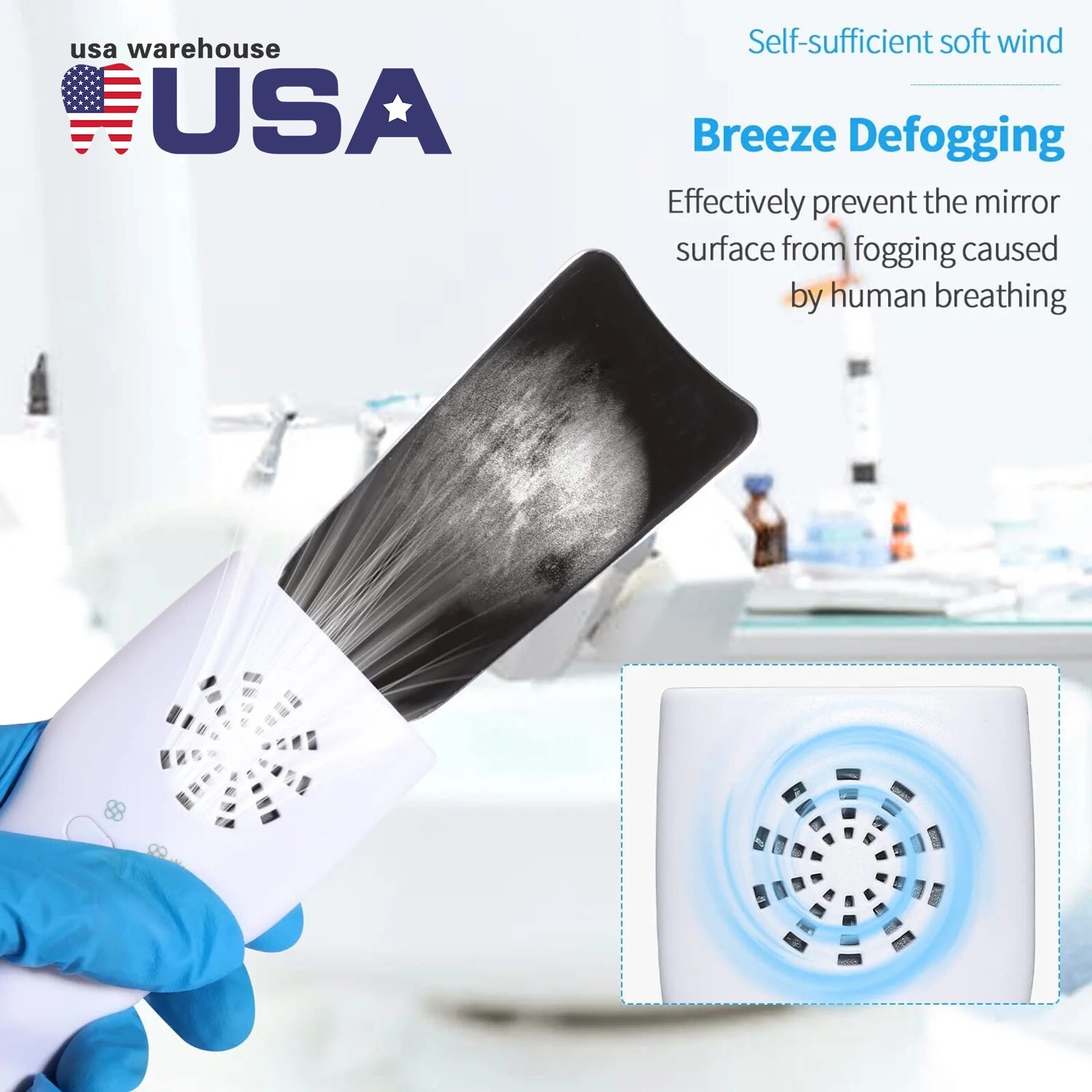 Dental Occlusal Mirror Fog Free LED Intra Oral Photo System Mirror Anti-Fog 4K