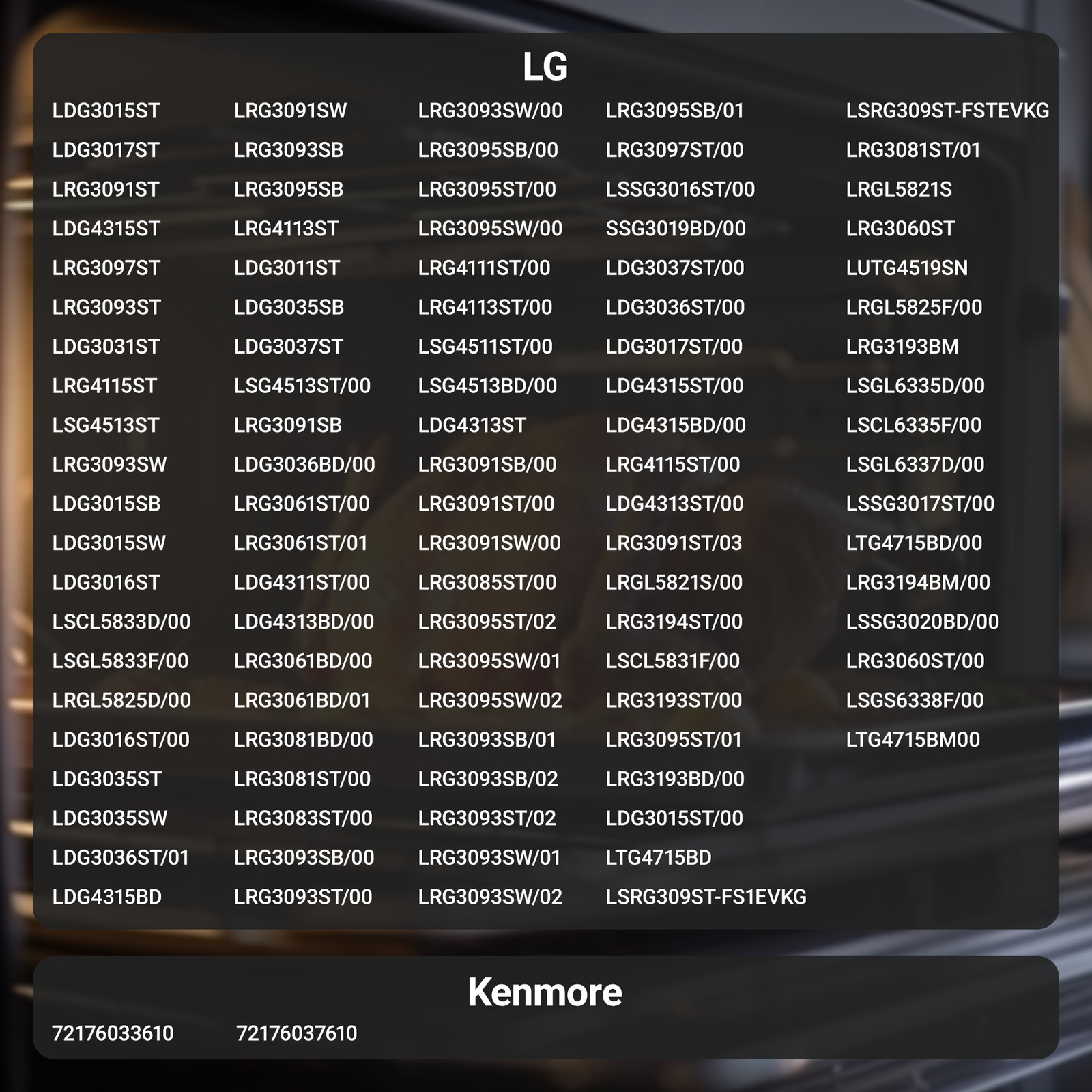 MEE61841401 Gas Range Oven Igniter Replacement Fit for LG LRG3095ST LRG3061ST