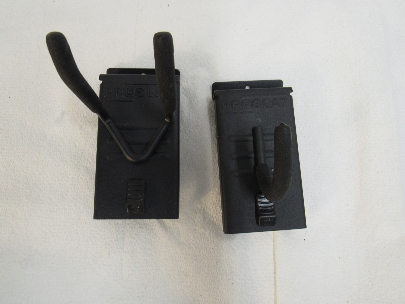 Lot of 2 ProSlat  Slat Wall Hooks One Single and One Double