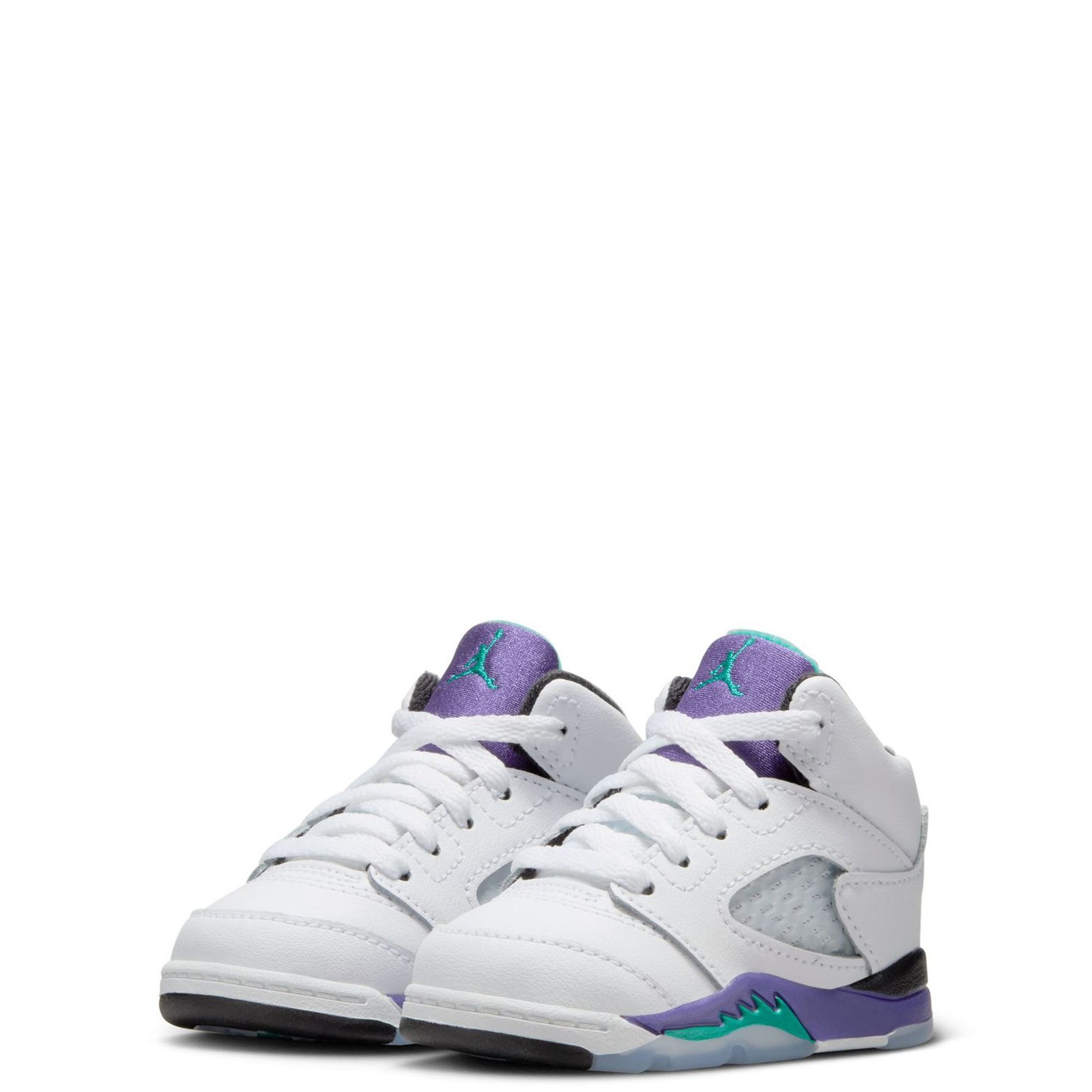 Toddler's Jordan 5 Retro OG White/New Emerald-Grape Ice (HQ7981 100)