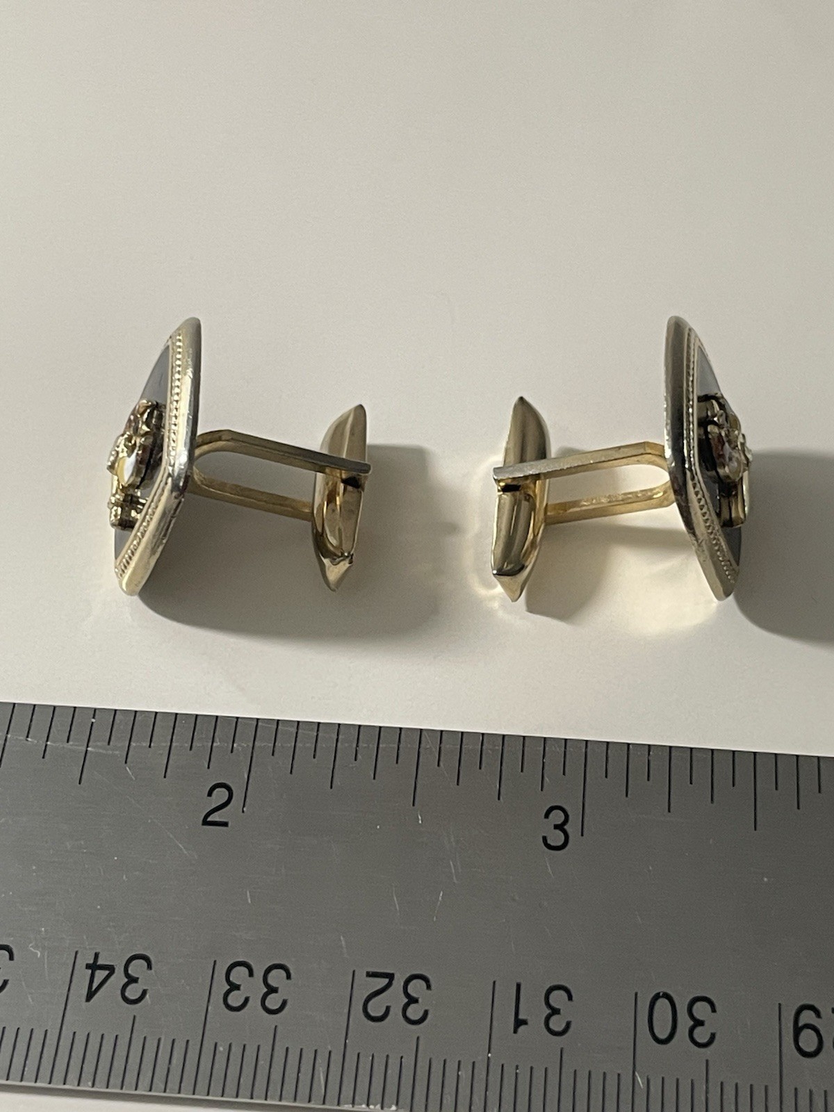 Vintage USMC Marine Corps Cufflinks • Gold Tone Eagle Globe Anchor Military Gift