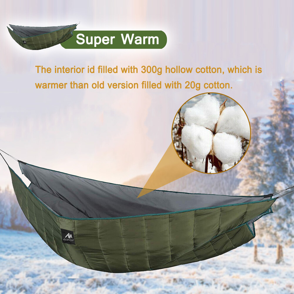 Double Hammock Underquilt Warm Outdoor Thermal Blankt Camping Hiking Backpacking
